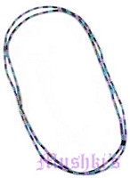 jet iris sapphire turq streach necklace - click here for large view